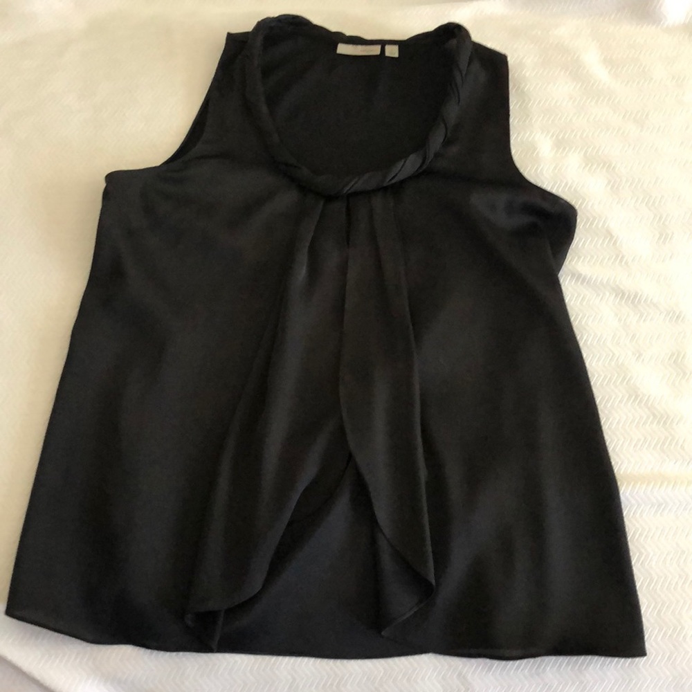 Black silky tank top